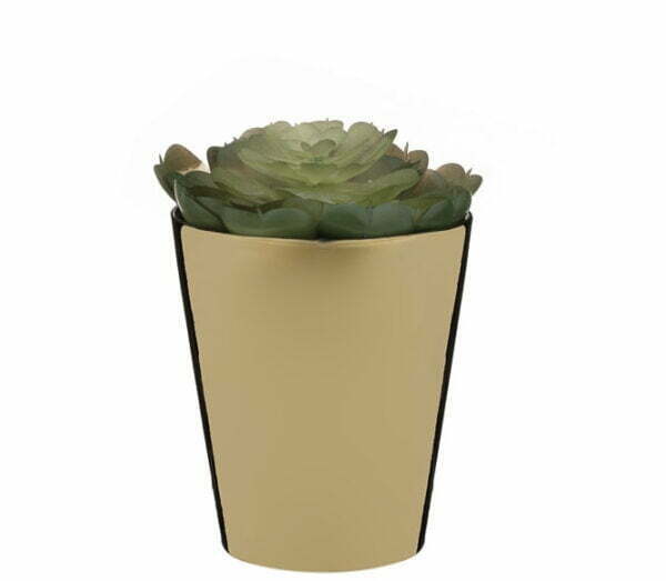 Silver Tone Mini Plant Pot - Image 2